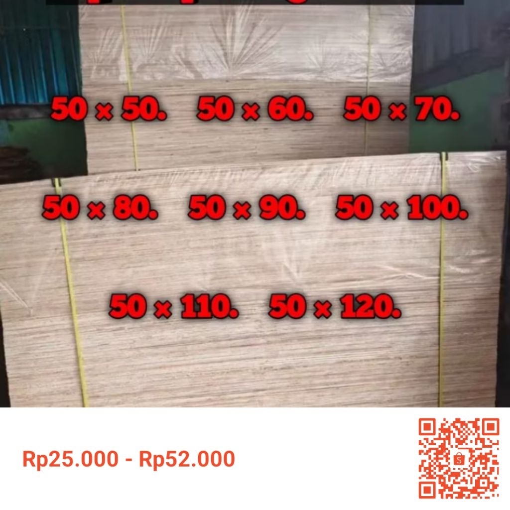 triplek potongan 12mm mulai dari 50 cm semi Meranti