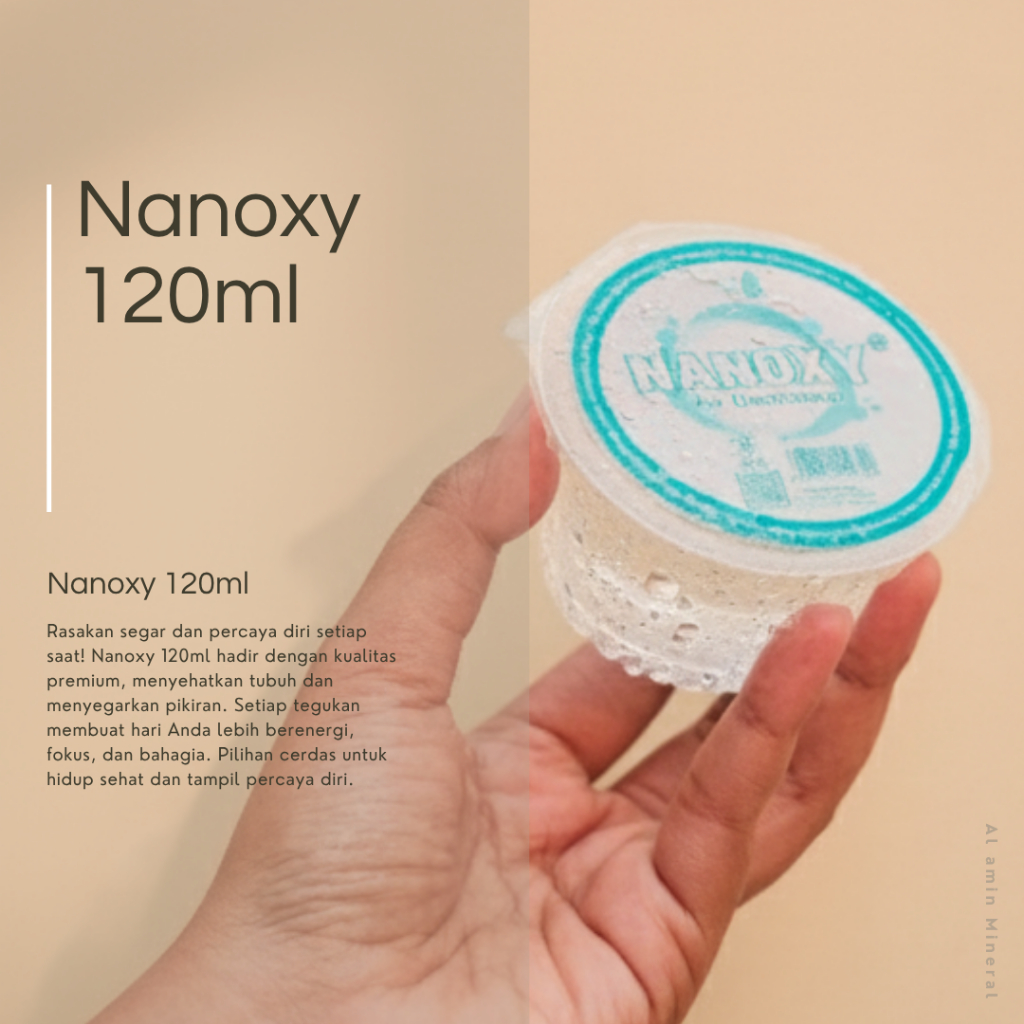Air Minum Gelas 120ml Nanoxy – Fresh, Sehat, Bikin Percaya Diri