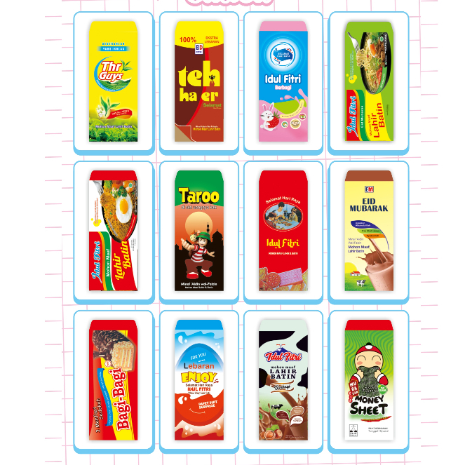 Amplop Lebaran Snack Panjang - isi 10