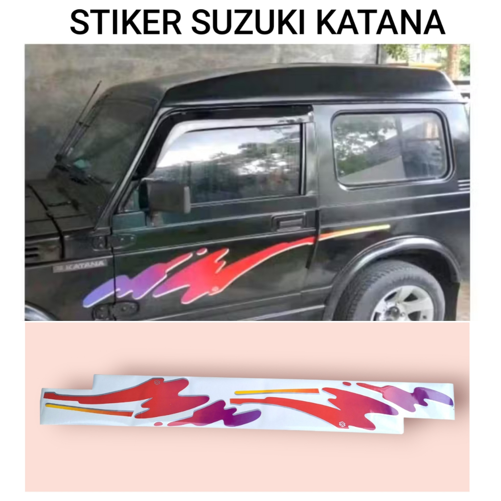 Stiker suzuki katana tahun 1994 1set / sticker mobil suzuki katana / stiker list body suzuki katana 
