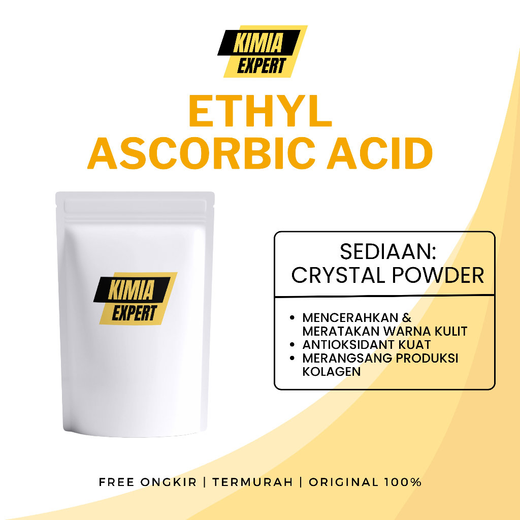 Ethyl Ascorbic Acid Powder 99% 10gr 3-O-Ethyl Ascorbic Acid Murni Bubuk