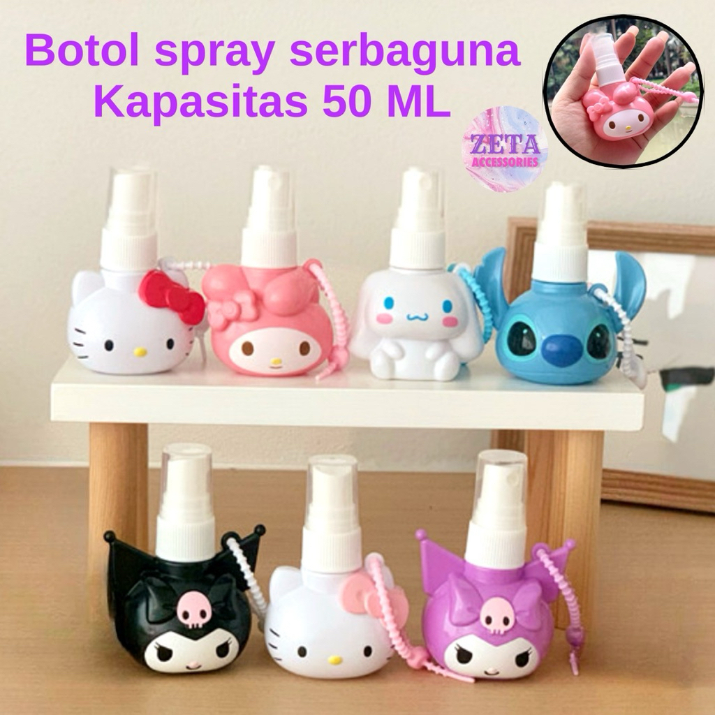 Botol Spray Gantung Kapasitas 50ml Mini Spray Bottle Karakter Lucu - ZETA BS