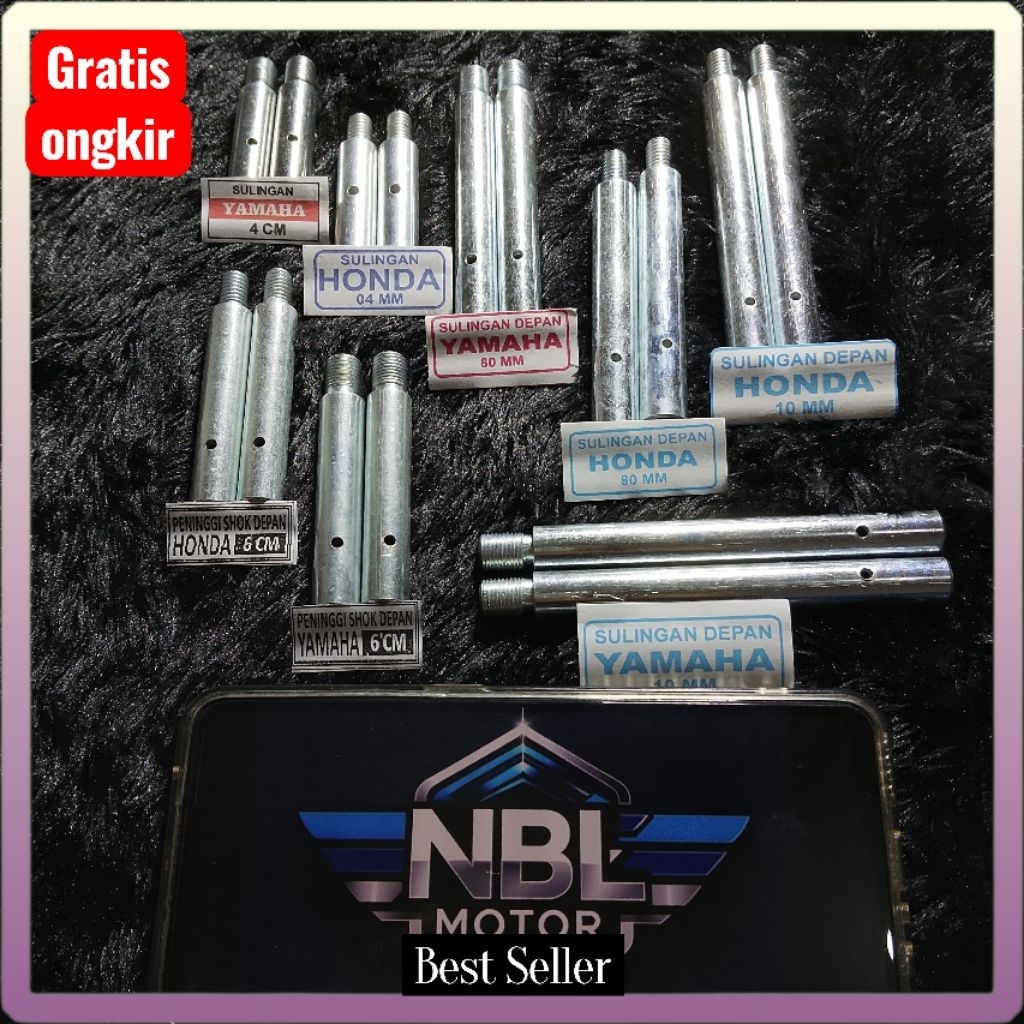 PENINGGI SHOCK DEPAN HONDA YAMAHA BEAT MIO VARIO SCOOPY XEON SHOCK DEPAN UKURAN 4CM 6CM 8CM 10CM