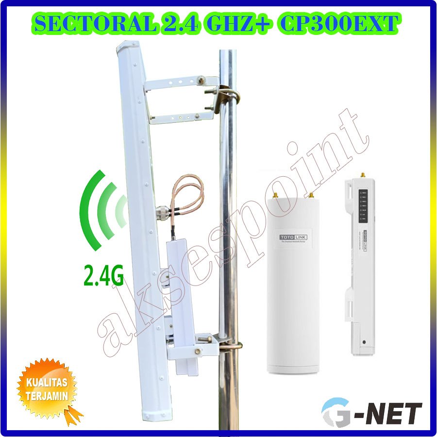 Antena BTS ISP RT RW NET HOTSPOT Wifi Outdoor 2,4 GHz Sectoral Mimo 20 dBi 120 derajat Bukan AM-2G15