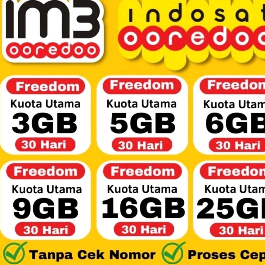 SALE KUOTA INDOSAT TERMURAH MASA AKTIV 30HARI & KUOTA HARIAN,MINGGUAN