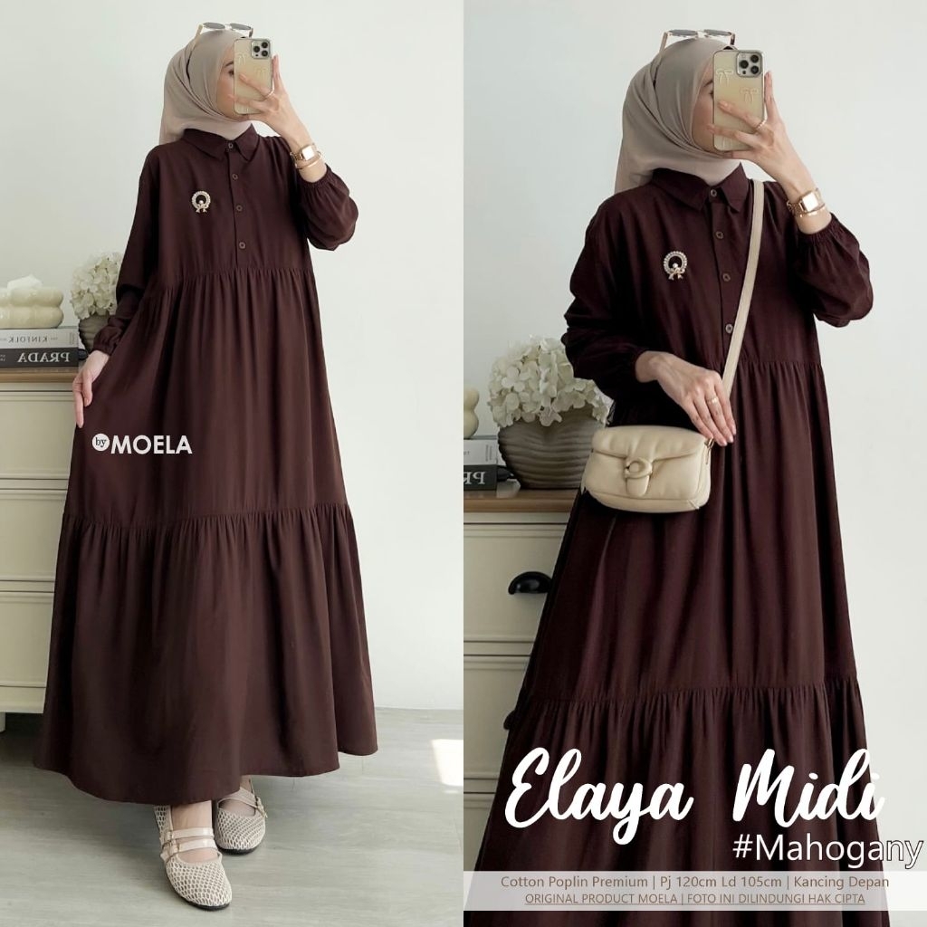 Elaya Midi By Moela Ori || Gamis Midi