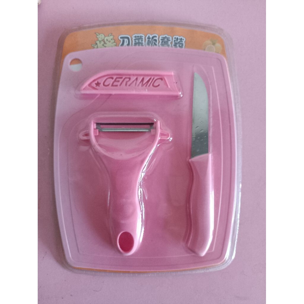 fruit knife cutting board set