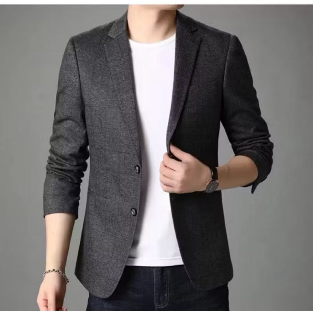 Jas pria stylish / jas formal / jas kekinian denim / ootd jas blazer