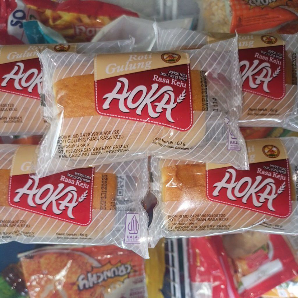 Roti aoka Gulung rasa keju paket5