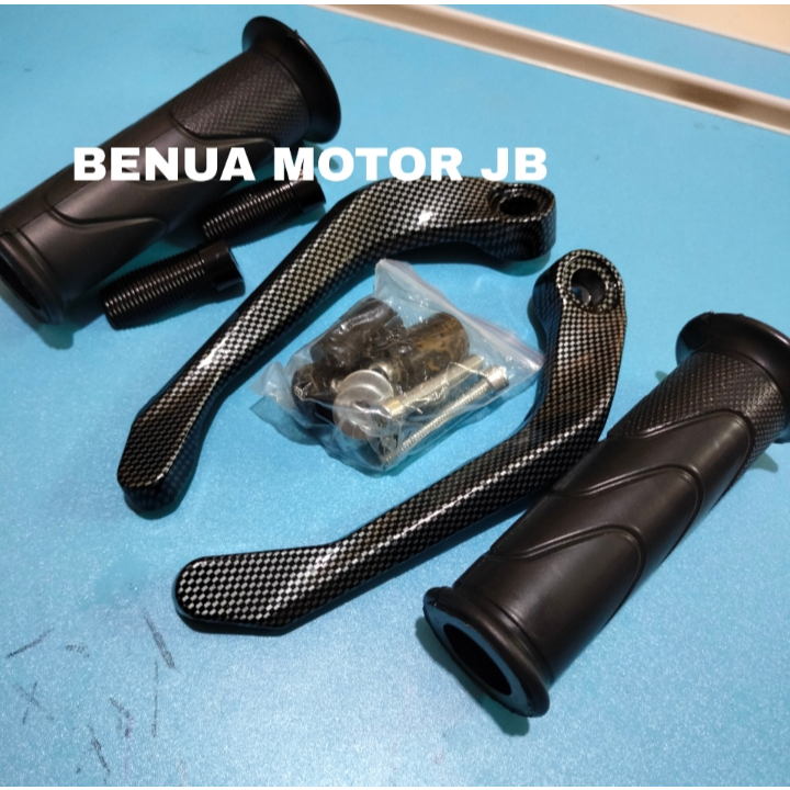 BENUA MOTOR PAKET GRIP STANDAR HONDA + Handguard Proguard karbon handguard stang carbon sepasang var