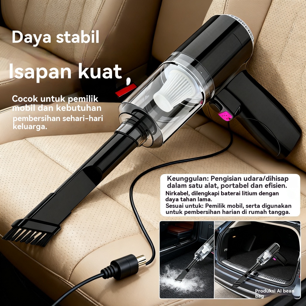 Vacum Cleaner Portable Penyedot Debu Mini Wireless Vacuum Cleaner Handheld Vakum Cleaner Untuk Rumah