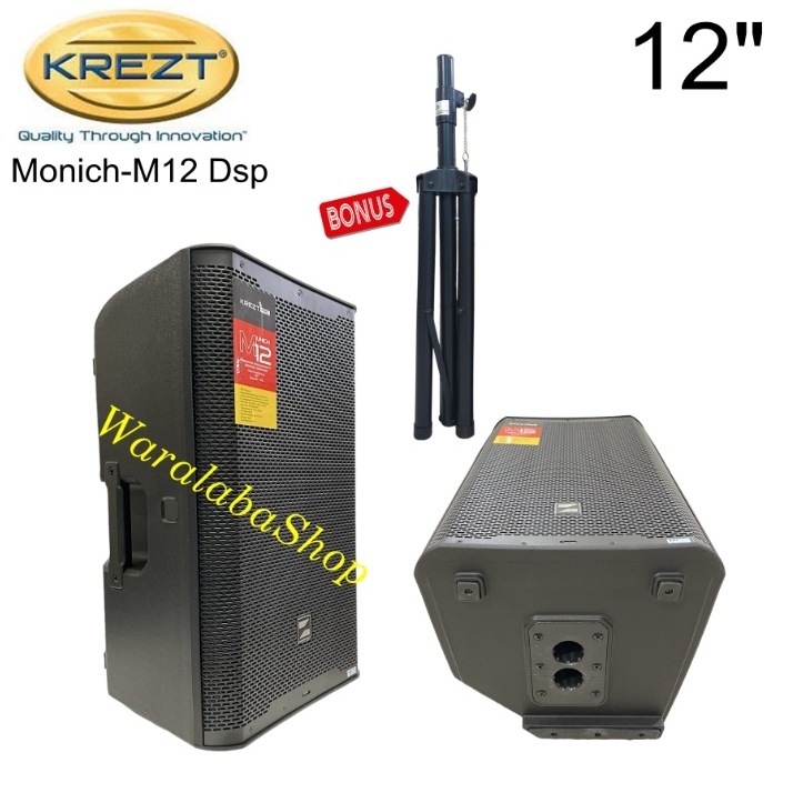 speaker aktif krezt type munich m12 - active speaker professional krezt 12 inch dsp