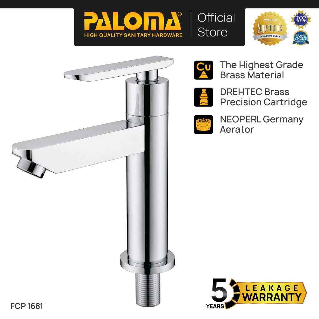 PALOMA FCP 1681 Keran Wastafel Kran Kithen Dapur Keran Cuci Piring Keran Meja Kran Air Sink Keran Cu