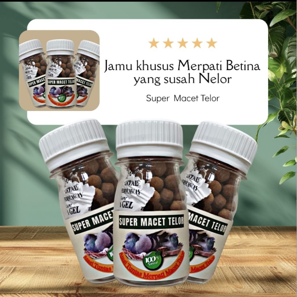 Jamu Merpati SUPER MACET TELOR isi 50 Butir Khusus Merpati Betina paling ampuh dijamin langsung nelo