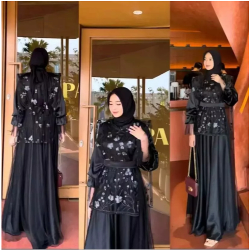 Dress satu set inner outer | dress satu set | dress satu set baju wanita ootd kekinian remaja | dees