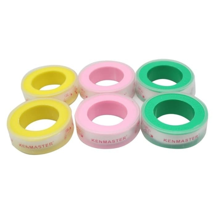 Kenmaster Seal Tape 6 Pcs 0.5 Inch 10 Meter 10M Warna