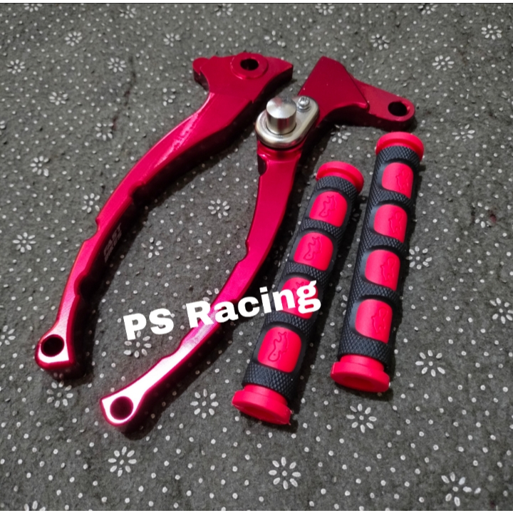 PROMO PAKET HANDLE REM VARIASI / HANDLE REM FULL CNC + KARET HANDLE MIO YAMAHA SERIES MIO J SOUL GT 