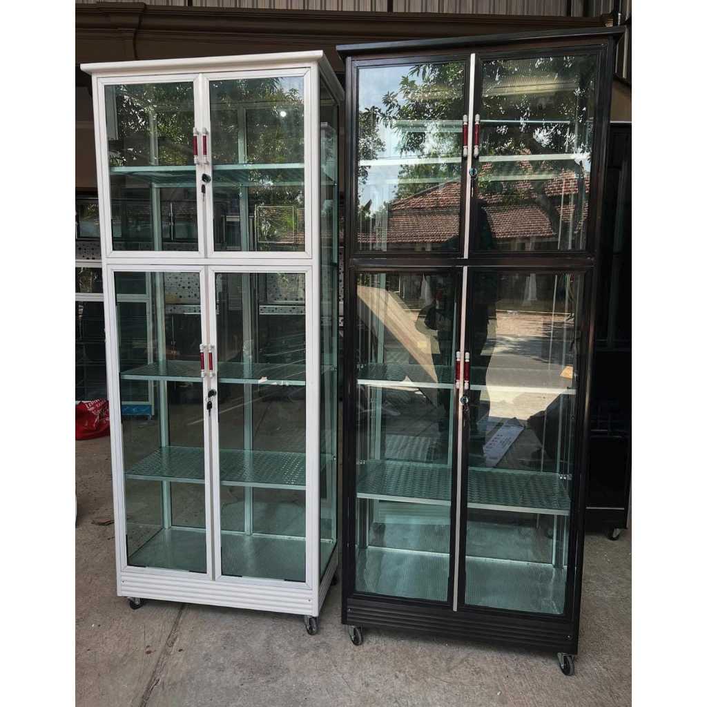 BACA DESKRIPSI / Lemari hias 4 pintu alumunium / Lemari Hias Aluminium / Lemari Hias / Lemari Alumin