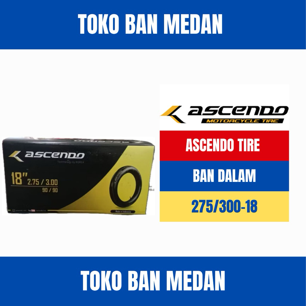 BAN DALAM MOTOR ASCENDO 275/300-18 ( 90/90-18 ) RING 18