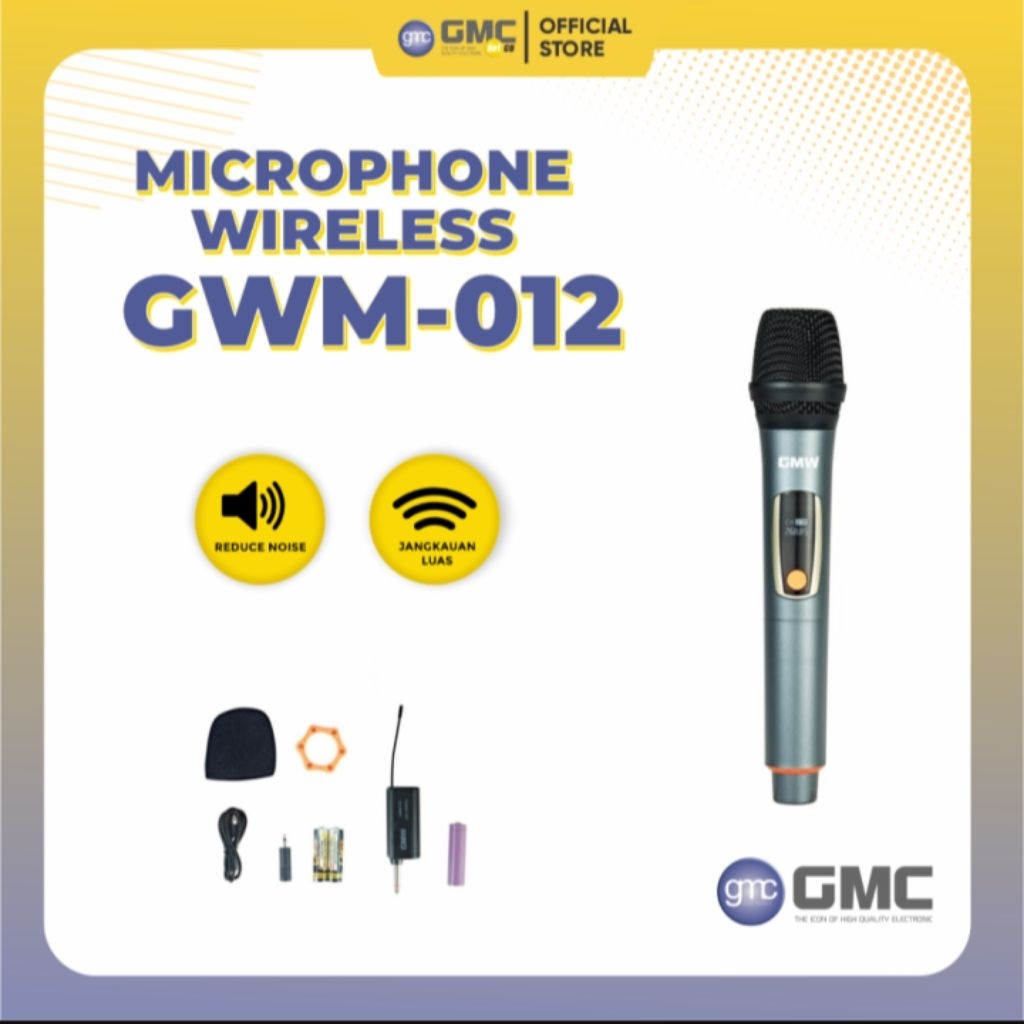 BATAM - GMC GMW 012 professional wireless microphone mic tanpa kabel
