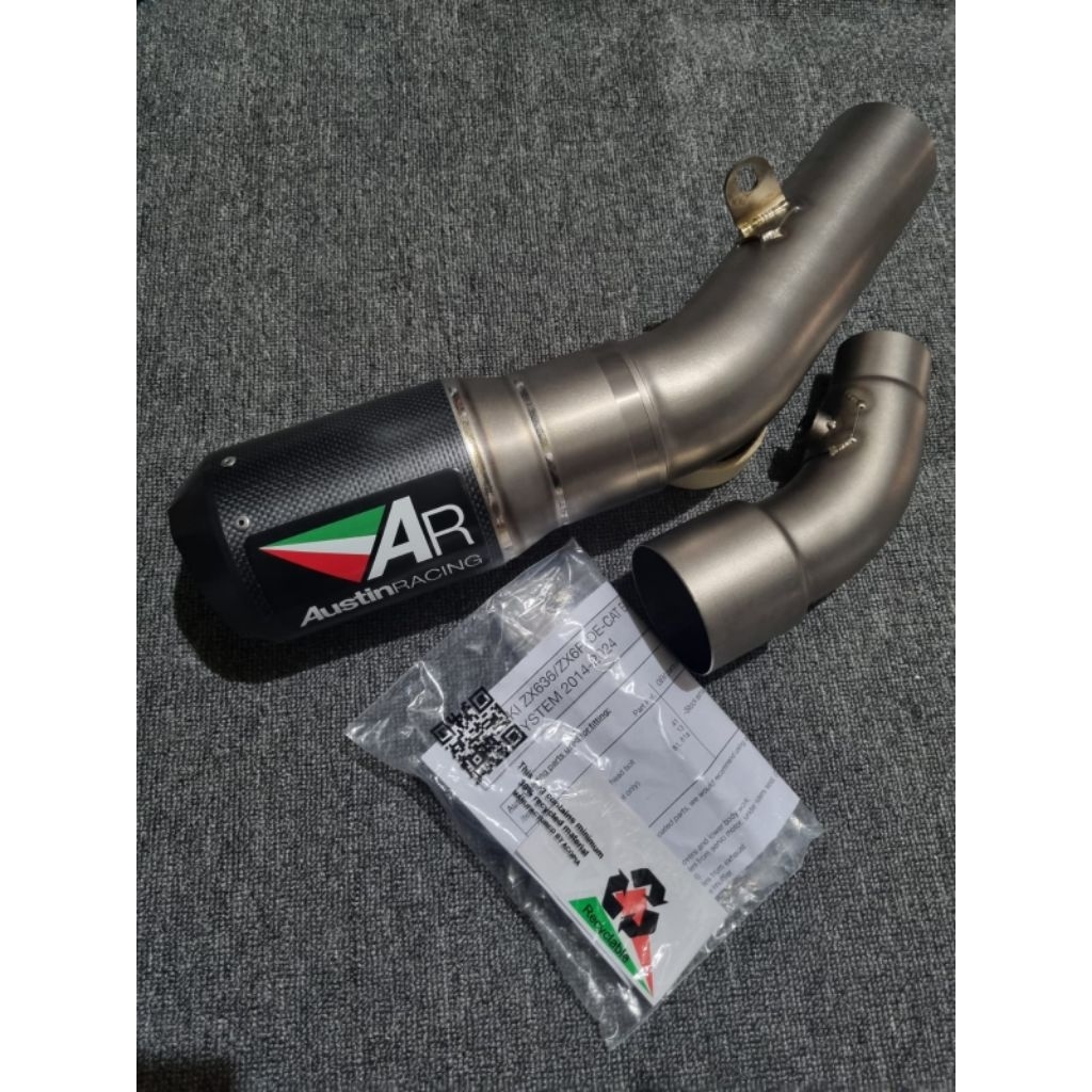 KNALPOT SLIP ON AUSTIN RACING CARBON KAWASAKI ZX636 ZX6R