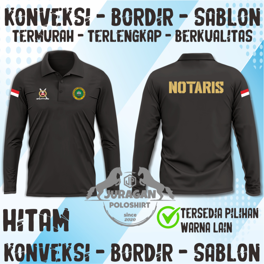 POLOSHIRT NOTARIS - KAOS POLO NOTARIS - KAOS KERAH NOTARIS LENGAN PANJANG