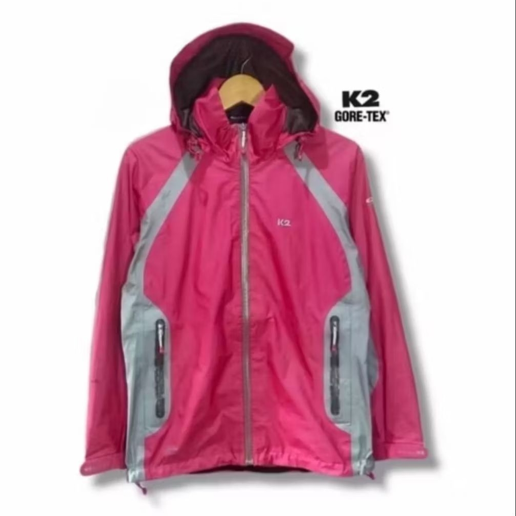 K2 Gore-tex Woman Outdoor Jacket Waterproof Size Tag 95 fit M/L (P65xL52) jacket gunung