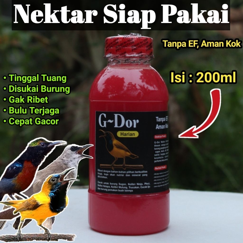 200ml G~Dor Nektar Sogon dosis tinggi cepat gacor harian, nektar konin cepat gacor  Original