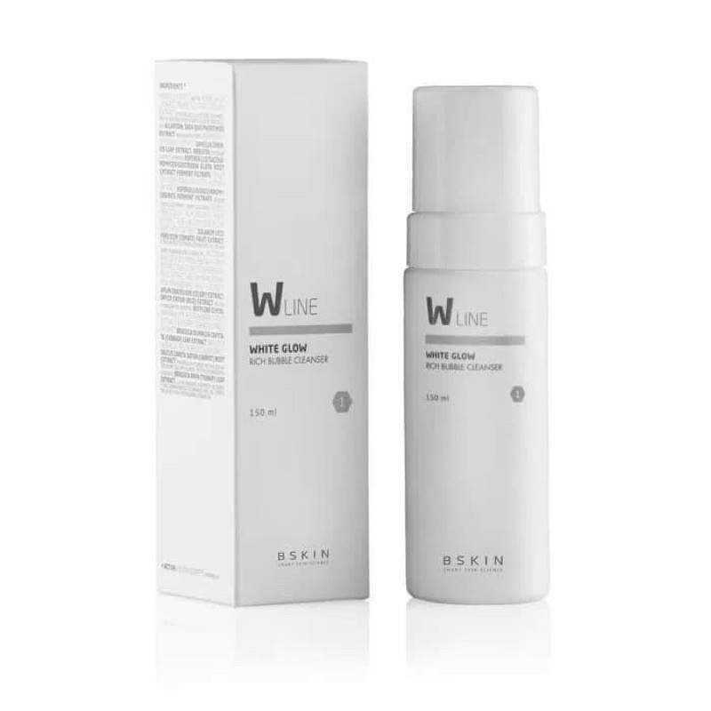 Skincare W line W1 W2 W3 W4 W5 BSKIN WHITE GLOW Rich Bubble Cleanser