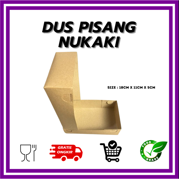 Dus Pisang Nakiku - Kotak Pisang Nakiku - Kotak Pisang Goreng - Kotak Pisang Keju Craft Termurah