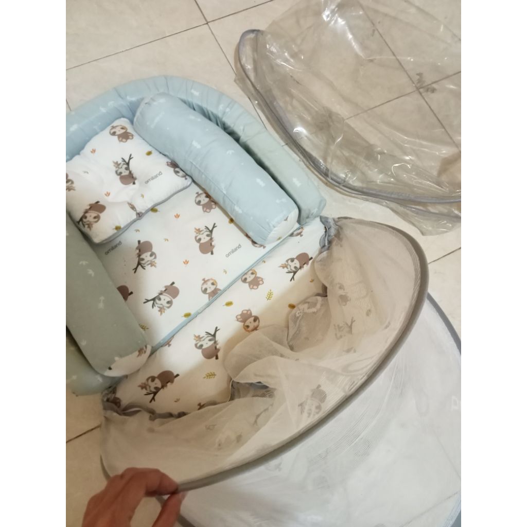 [PRELOVED] Omiland otter series Kasur bayi lipat set kelambu