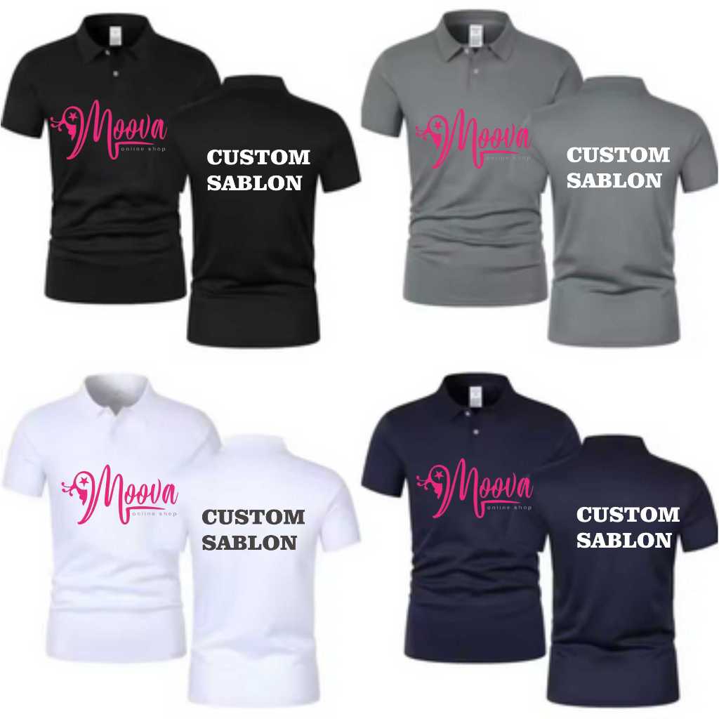 CUSTOM POLO KERAH - BAJU KERAH SERAGAM PERUSAHAAN - KAOS KERAH DESAIN SENDIRI SABLON