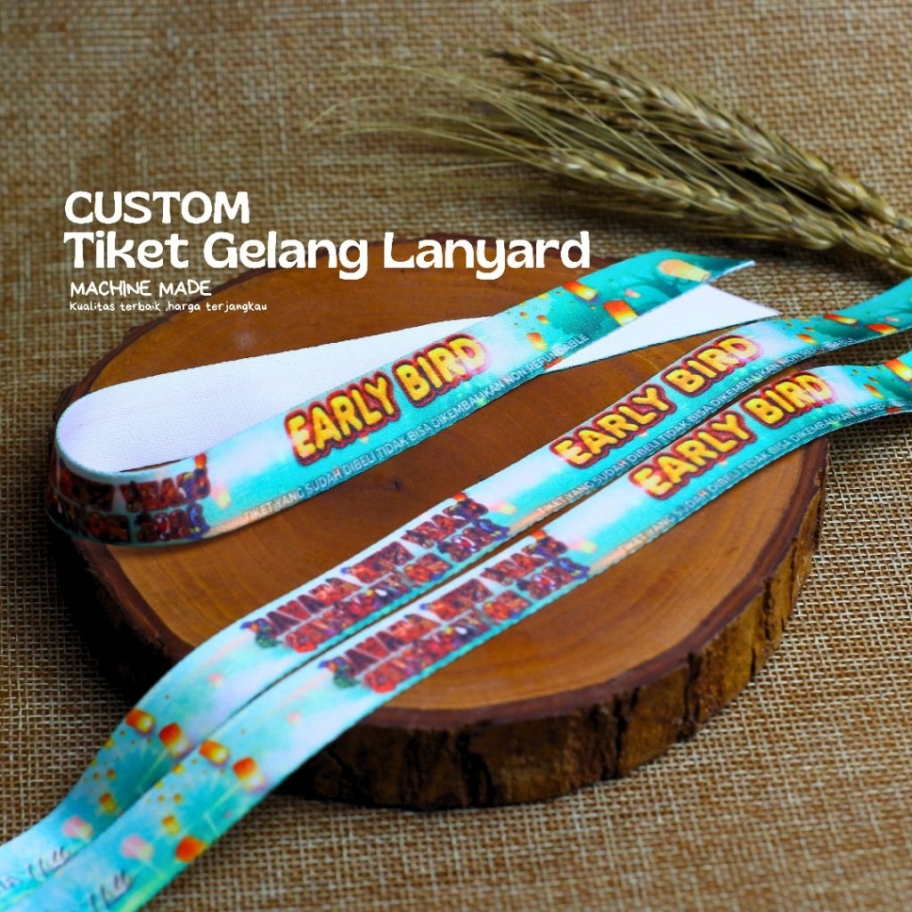 Wristband tali tiket konser custom desain