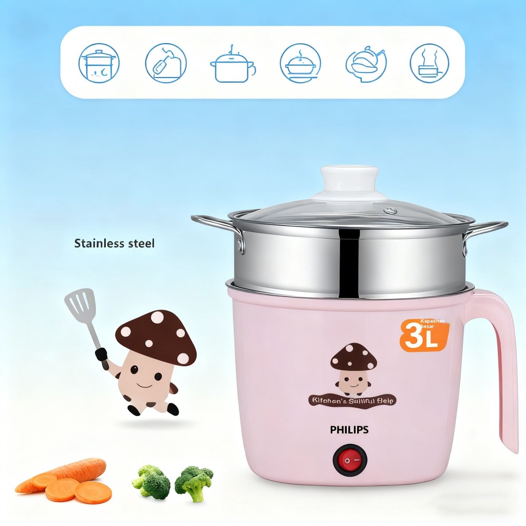 Panci Listrik Multi Cooker Serbaguna Pemanas Air Masak