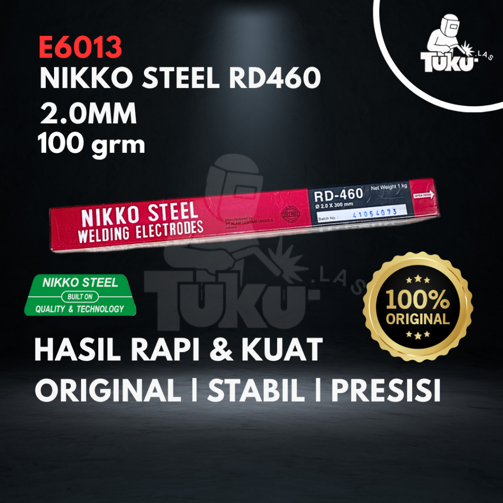 Kawat Las NIKKO STEEL RD460 2mm / NIKKO RD-460 2.0mm / RD 460 2mm