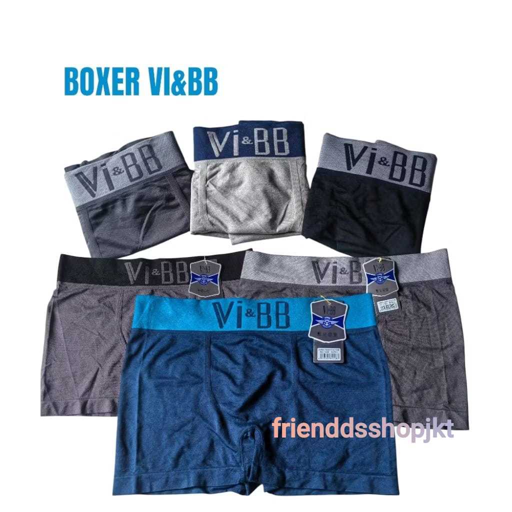 [Grosir] Celana Dalam Pria VI&BB BOXER | Celana Dalam import [3 PCS] Celana Dalam Pria Dewasa VI&BB