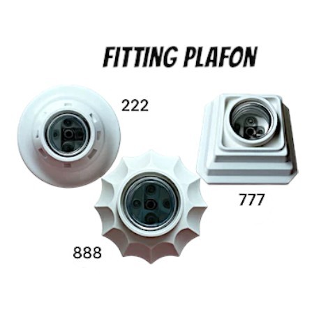 FITTING LAMPU PLAFON / FITTING PLAFON HIAS E27 222 777 999 / FITING MODEL BULAT OVAL SEGI EMPAT