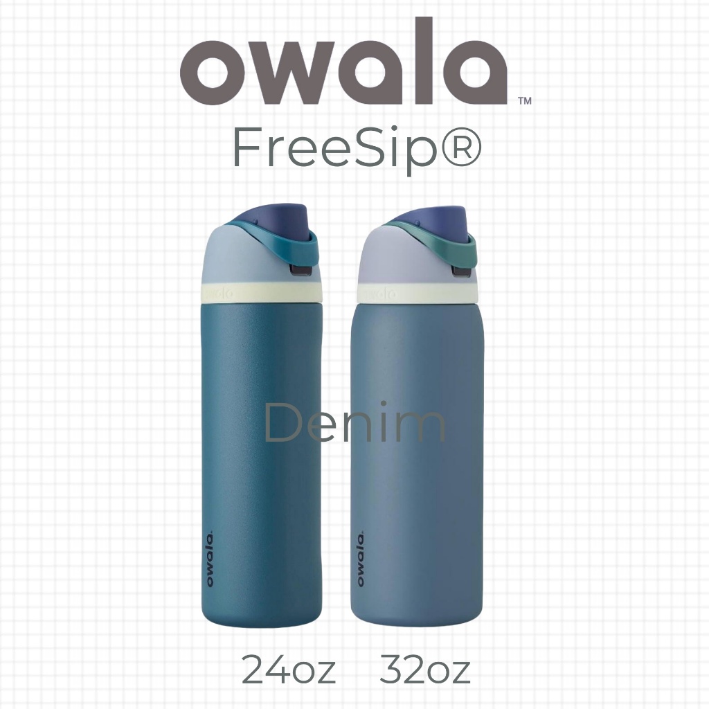 Owala FreeSip Insulated Stainless Steel Water Bottle 24oz/32oz Denim