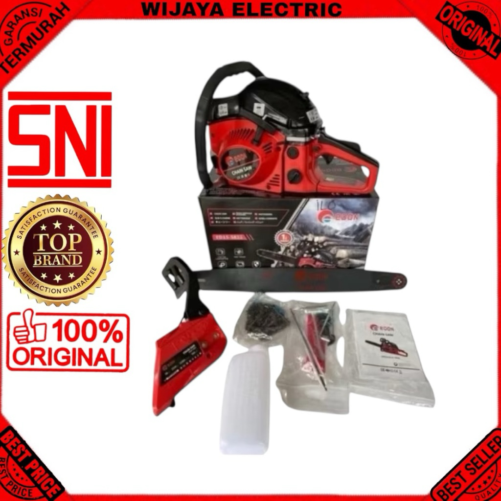 Edon mesin chain Saw 22 inch 2 tak mesin senso gergaji potong kayu pohon