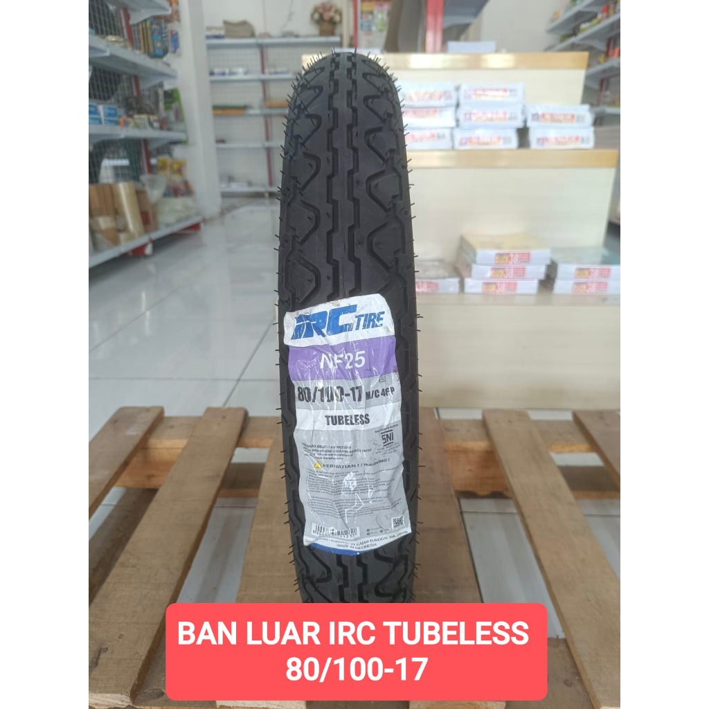 BAN LUAR IRC TUBELESS 80/100-17