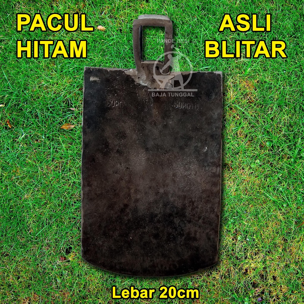 Pacul Blitar Tradisional SUROTO Cangkul 20cm Asli Baja Isen Warna Hitam Irengan