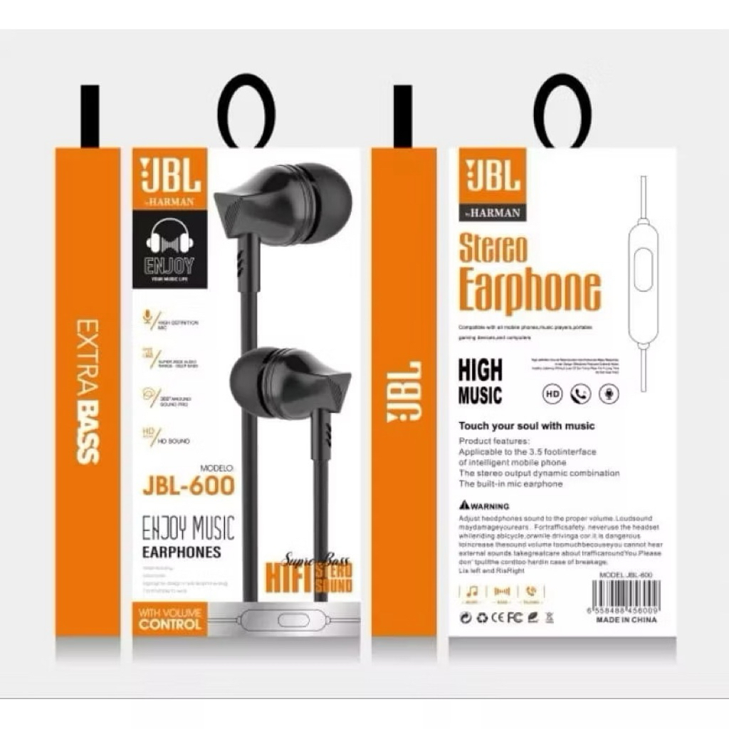 Headset Extra Bass JBL-300/JBL-301/JBL-302/JBL-303/JBL-305/JBL-600 Earphone Extra Bass