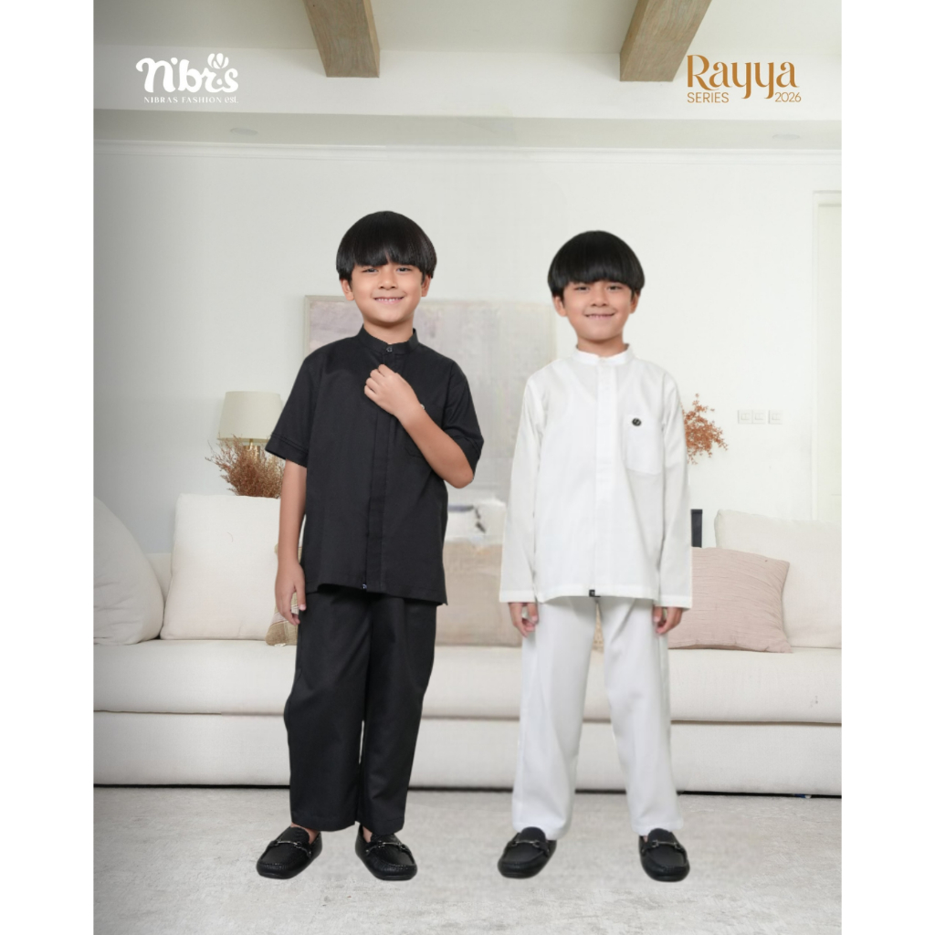 KOKO ANAK SET CELANA HITAM PUTIH BAHAN KATUN ADEM TERBARU 2026 DIARAYYAKU DANDIA BROKEN WHITE BLACK 