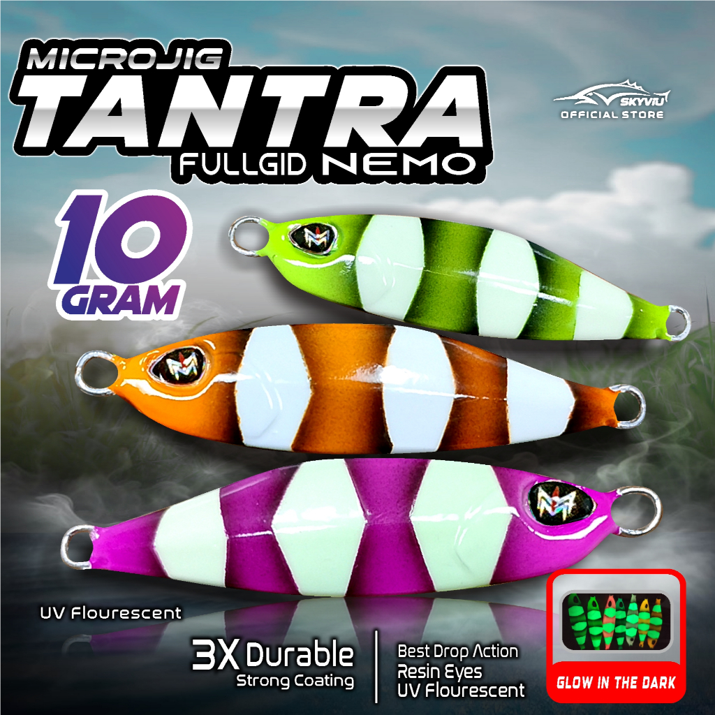 Micro Jig 10 Gram SKYVIU TANTRA Full GID Nemo 10 g Umpan Jig 10gr Pinggiran 10 gr Killer Umpan Panci