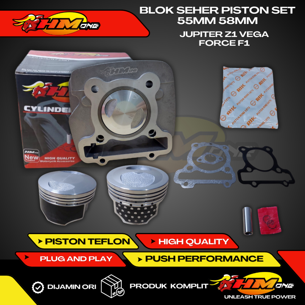 blok seher HMone Bore up Jupiter Z one Vega Force F1 55mm 58mm RIK Piston