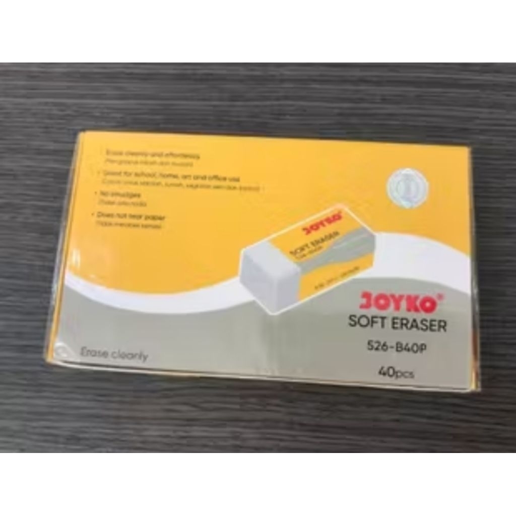 PENGHAPUS PENSIL PUTIH ISI 40 PCS JOYKO