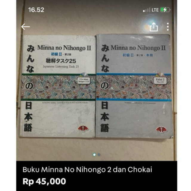 Buku Minna No Nihongo 2 + Jawaban