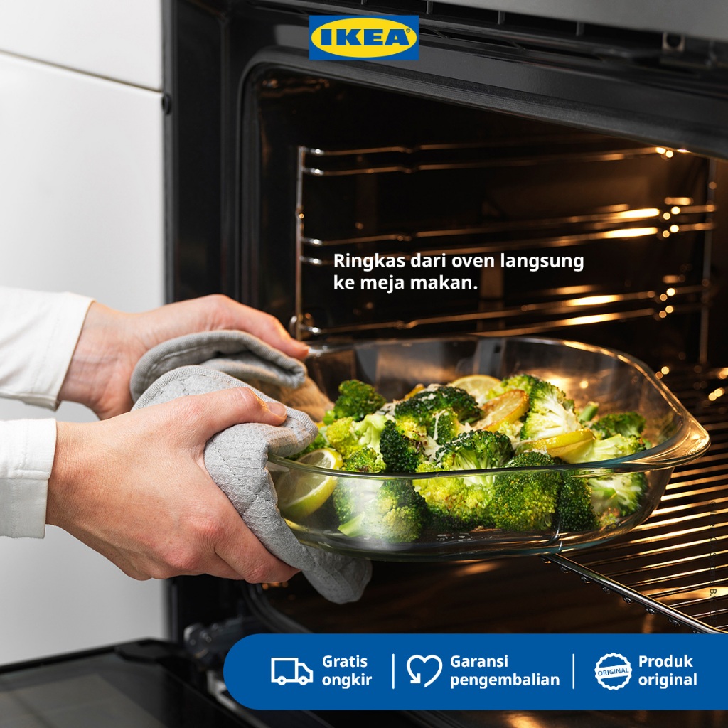 IKEA FOLJSAM Piring Oven Kaca Bening 24.5x24.5cm