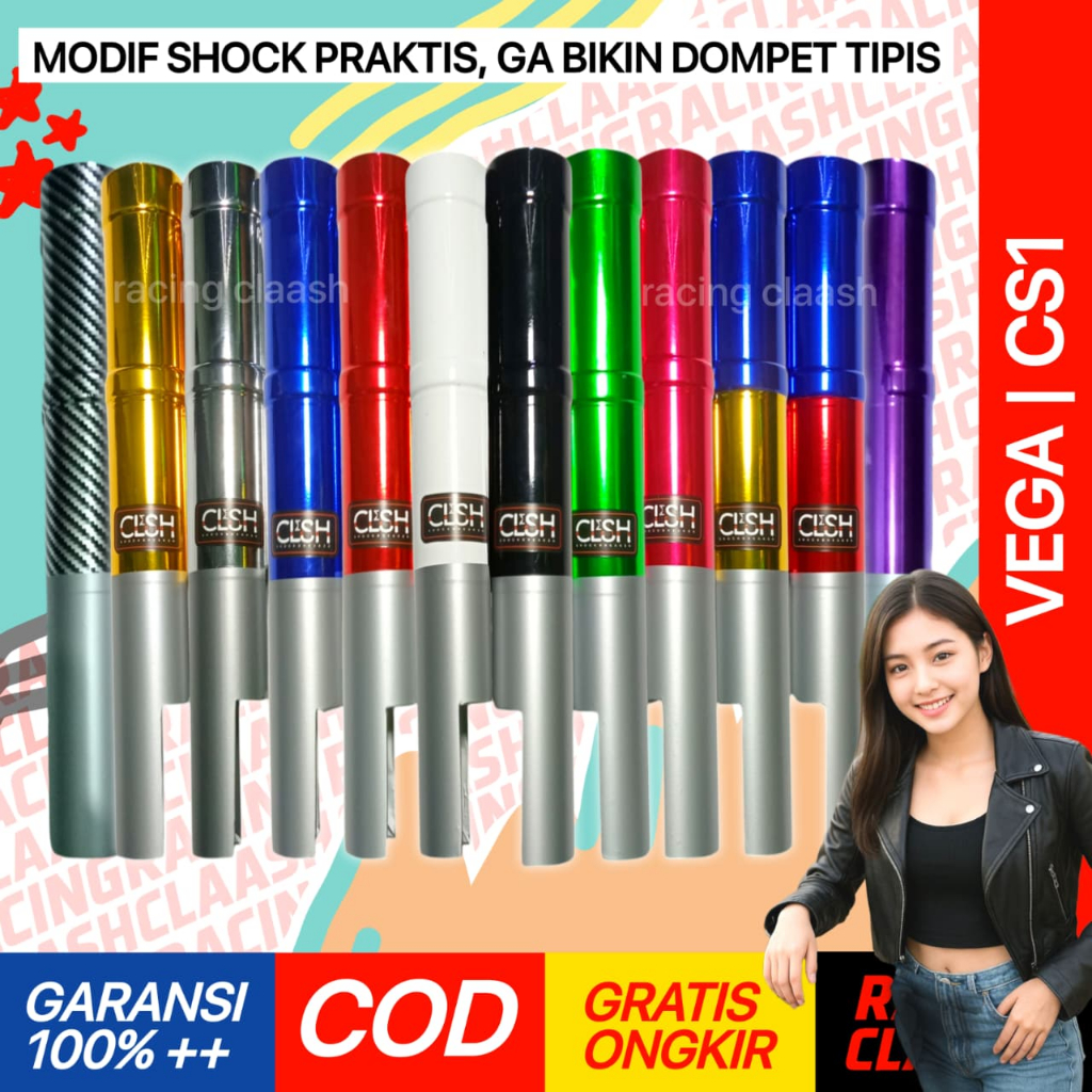 Racing Claash Cover Shock Sok Skok Depan Vega Cs1 Cs One 115 R Force Zr New Lama Old 1 Set SD 1