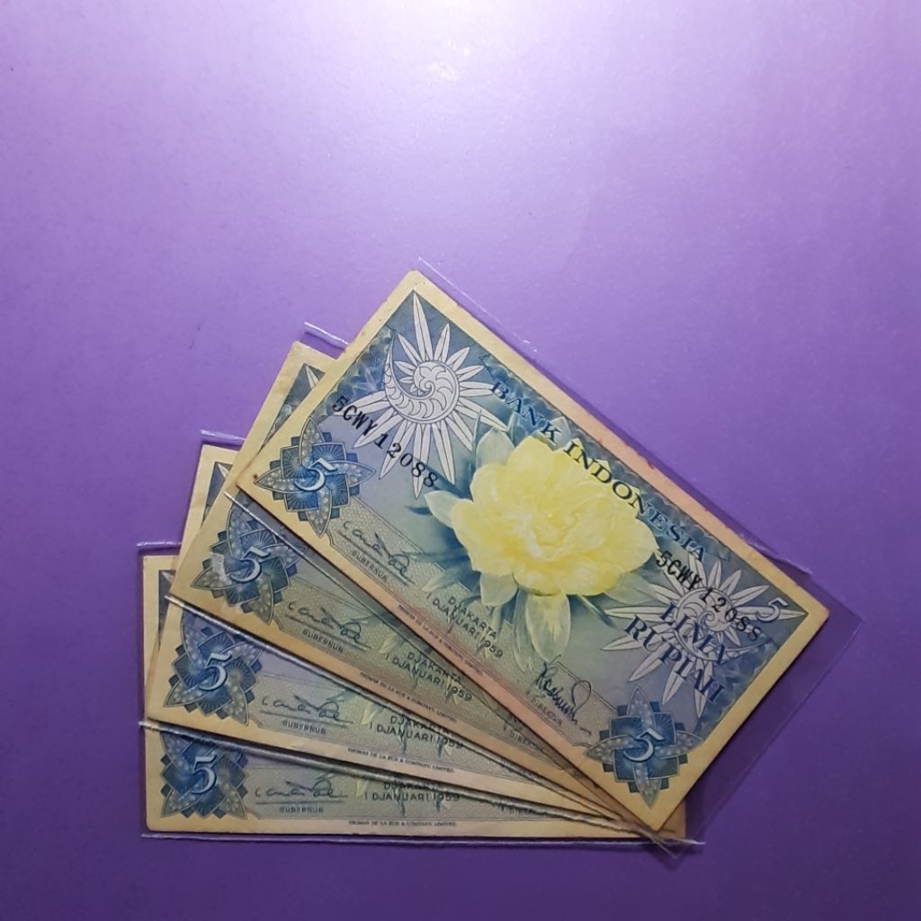 Uang 5 rupiah seri bunga 1959